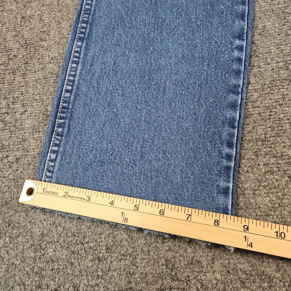 Wrangler 936DEN Cowboy Cut Slim Fit Frayed Hem Jeans Blue Denim 35x27